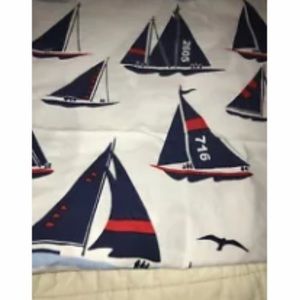 Pottery barn kids full sheet set sailboats